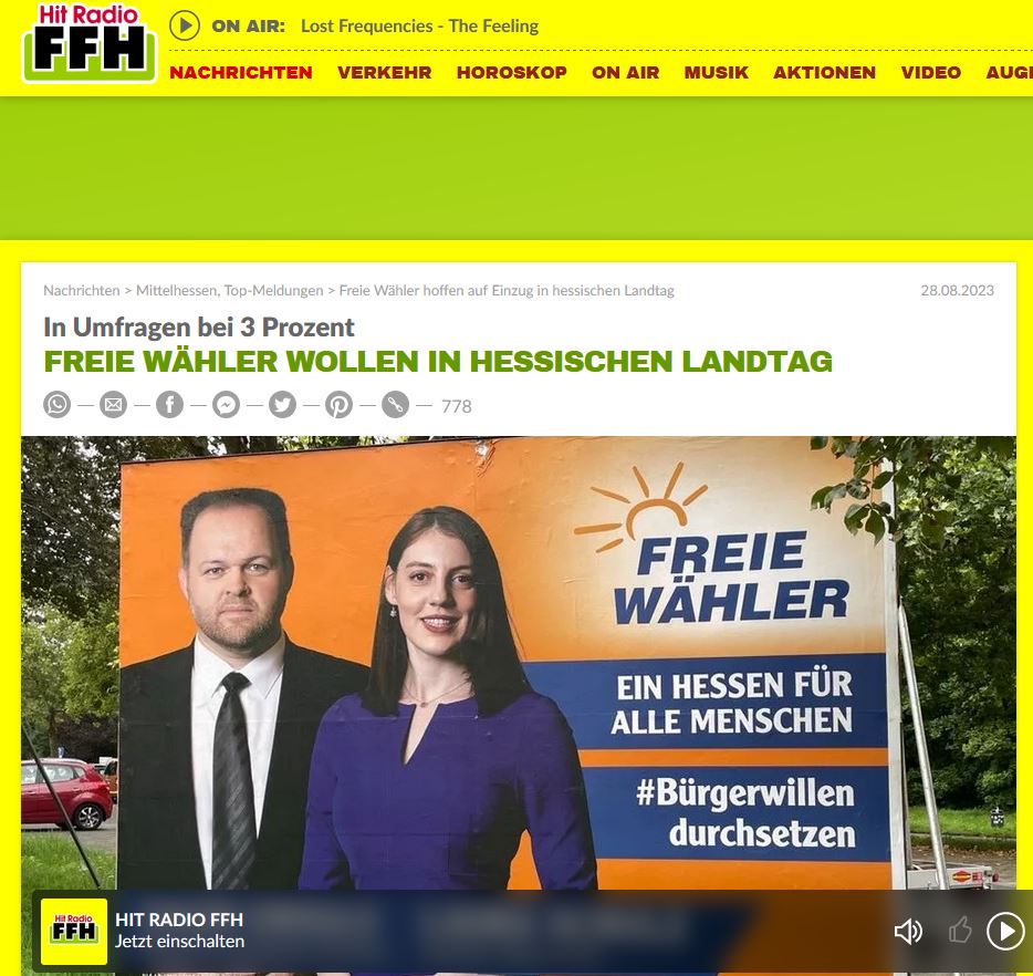 FREIE WÄHLER bei Hit-Radio FFH